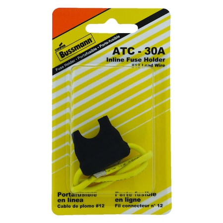 Eaton Bussmann Fuse Holder, 30A Amp Range, 32V AC/DC Volt Rating, Wire Leads, Blade Fuse Fuse Type BP/HHD-RP